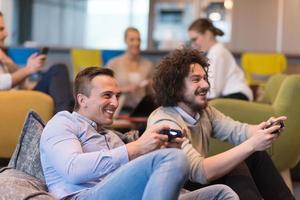 startup Office Workers Playing computer games photo