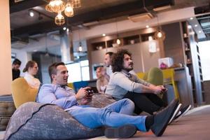 startup Office Workers Playing computer games photo