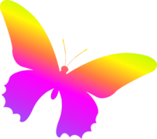 Ilustration art butterfly multicolor gradient png