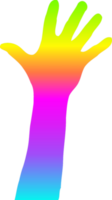 Hand gesture art illustration colorful gradient png