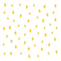 Yellow stars in a square frame. Perfect for illustration and decoration. png