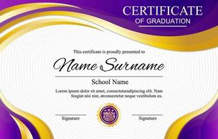 Graduation Certificate Template Background vector