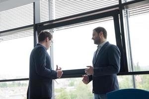 cloasing the deal in modern office interior photo