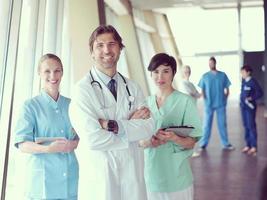 group of medical staff at hospital photo