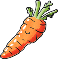 Watercolor cartoon carrot png