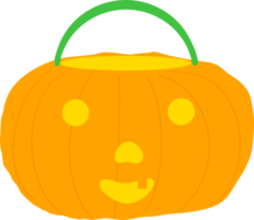 pumpa godis hink. halloween fest. mat fest dekoration. jul pumpa element. png