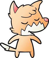 friendly cartoon fox vector