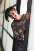 portrait of business woman in casual clothes at startup office photo