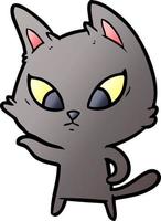 gato de dibujos animados confundido vector