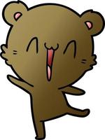 happy bear cartoon vector