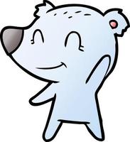 dibujos animados de oso amistoso vector