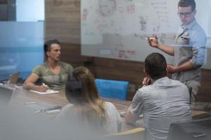 startup business team on meeting photo