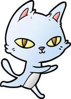 cartoon cat staring vector