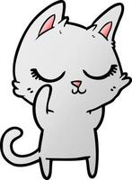 gato de dibujos animados tranquilo vector