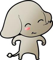 cute cartoon elephant vector