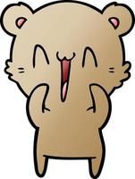 happy bear cartoon vector