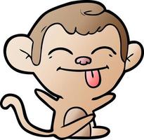 funny cartoon monkey vector