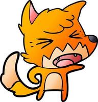 angry cartoon fox vector