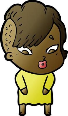 cartoon surprised girl