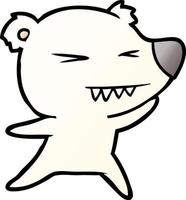 angry polar bear cartoon vector