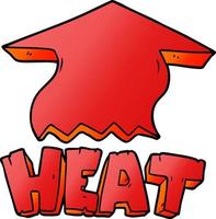 cartoon heat symbol vector