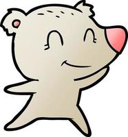 friendly bear cartoon vector