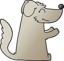 happy cartoon dog vector