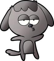 cartoon bored dog vector