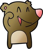 laughing bear cartoon vector