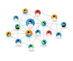 Business team network vector