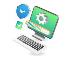 Application computer security maintenance process vector