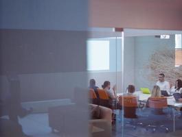 Startup business team at a meeting photo