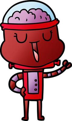 happy cartoon robot