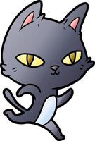 cartoon cat staring vector