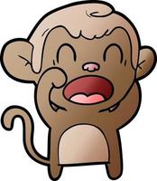 shouting cartoon monkey vector