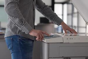 young  business man copy documents photo