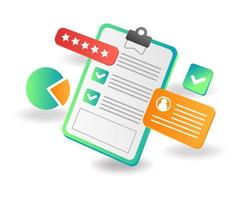 The best review data checklist vector