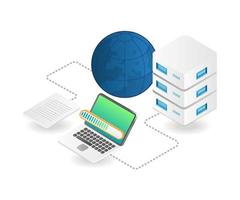 Data server hosting network vector