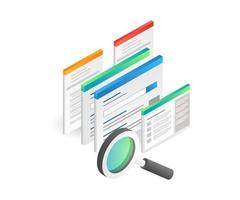 Stacks of information web pages vector