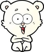 laughing teddy  bear cartoon vector