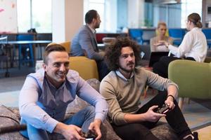 startup Office Workers Playing computer games photo