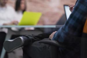 Startup business team at a meeting photo