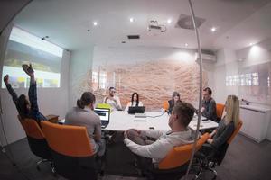 Startup business team at a meeting photo