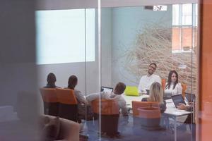 Startup business team at a meeting photo