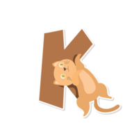 gatto alfabeto cartone animato png