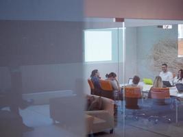 Startup business team at a meeting photo