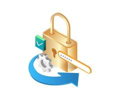 Server data security password vector