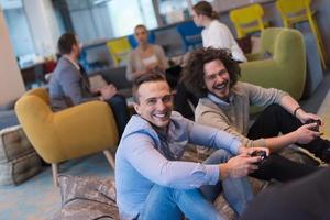 startup Office Workers Playing computer games photo