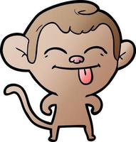 funny cartoon monkey vector