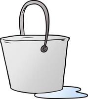 cartoon bucket of water vector